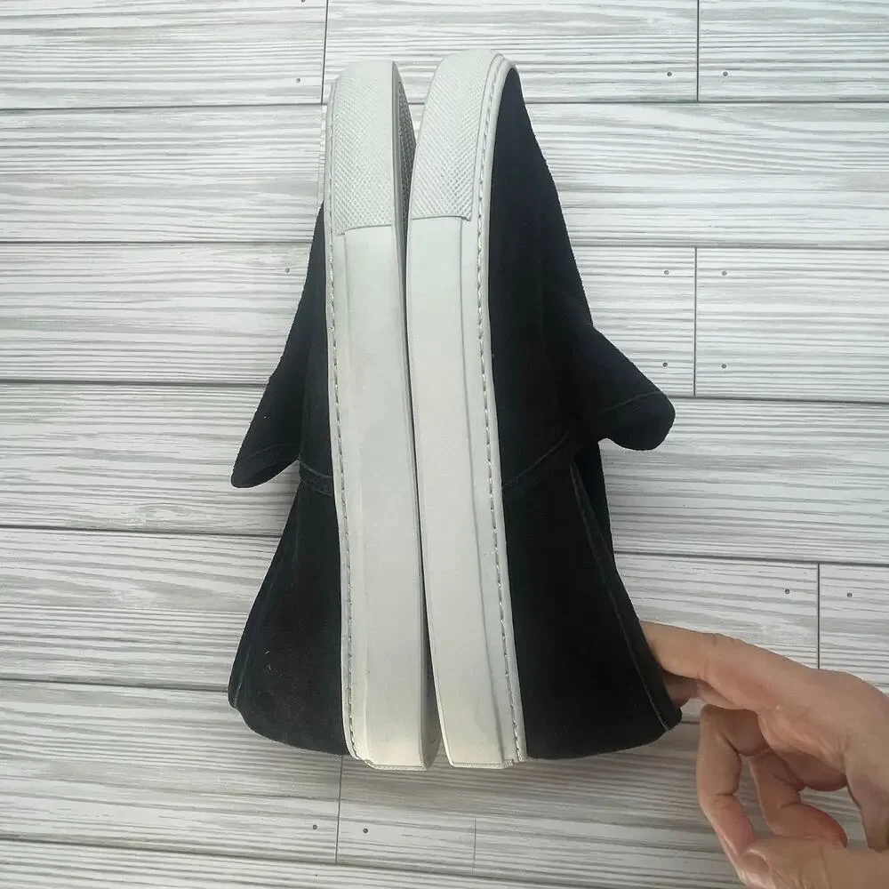 Jenni Kayne Women's Lounger Slip On Suede Leather Black Sneakers Size 40